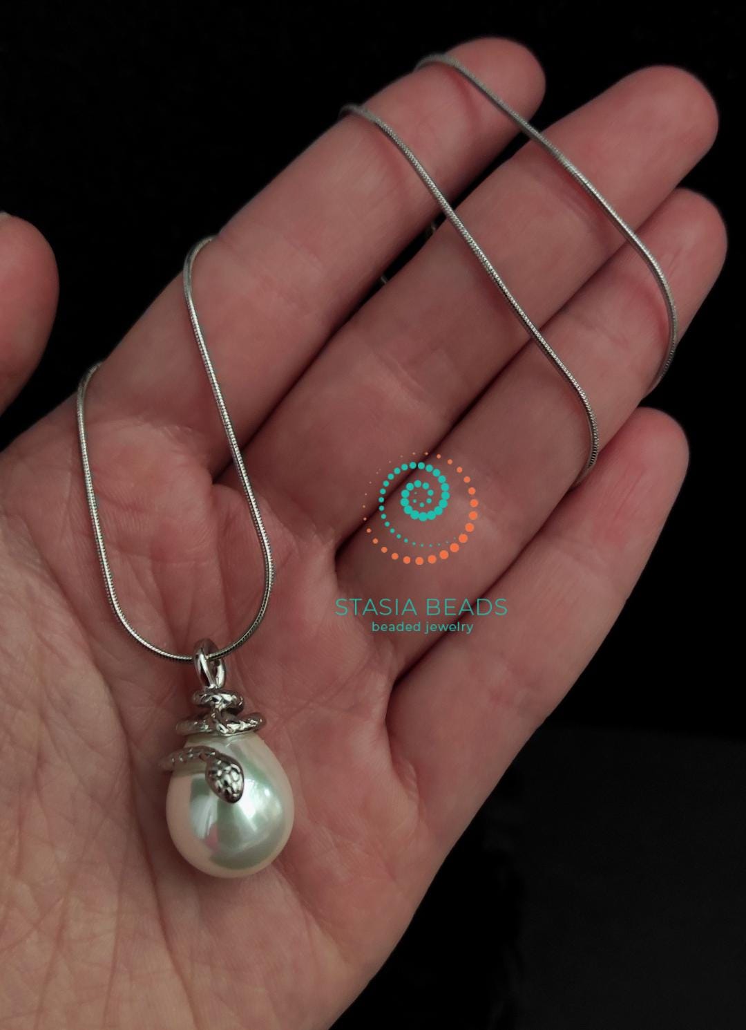 18K Gold Plated Snake Chain Necklace with Snake Pendant - Elegant Serpent Jewelry from StasiaBeads